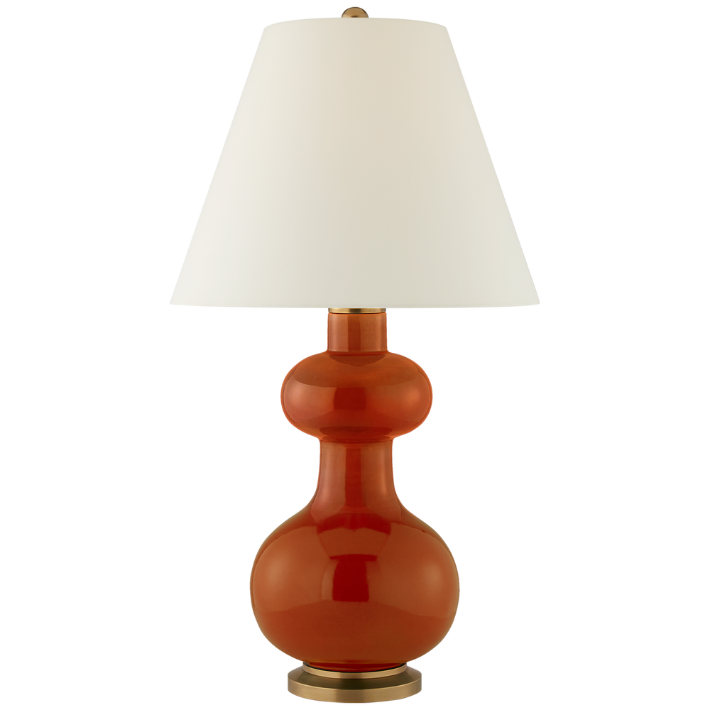 Chambell Table Lamp-Visual Comfort-VISUAL-CS 3606CIN-PL-Table LampsMedium-Cinnabar-2-France and Son