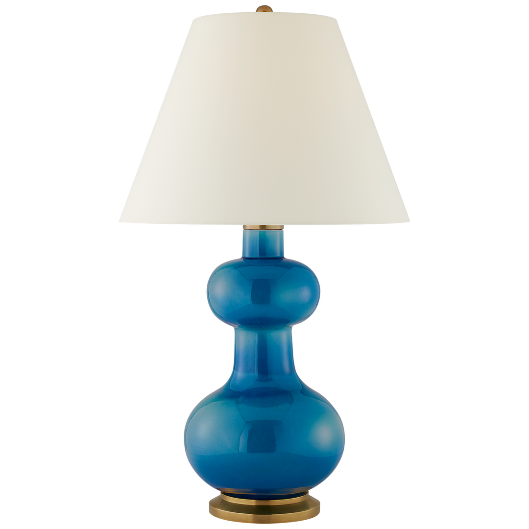 Chambell Table Lamp-Visual Comfort-VISUAL-CS 3607AQC-PL-Table LampsLarge-Aqua Crackle-5-France and Son