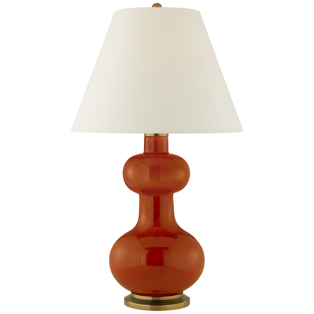 Chambell Table Lamp-Visual Comfort-VISUAL-CS 3607CIN-PL-Table LampsLarge-Cinnabar-6-France and Son