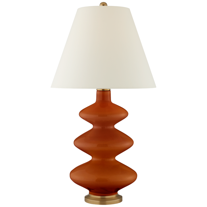 Sean Table Lamp-Visual Comfort-VISUAL-CS 3631CIN-PL-Table LampsMedium-Cinnabar-2-France and Son