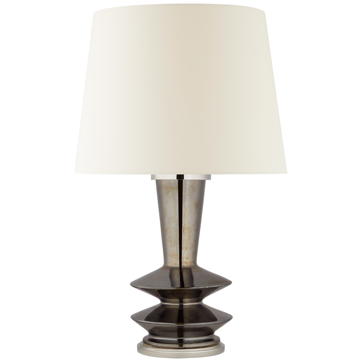 Westport Medium Table Lamp-Visual Comfort-VISUAL-CS 3646BKP-L-Table LampsBlack Pearl-Silver-1-France and Son