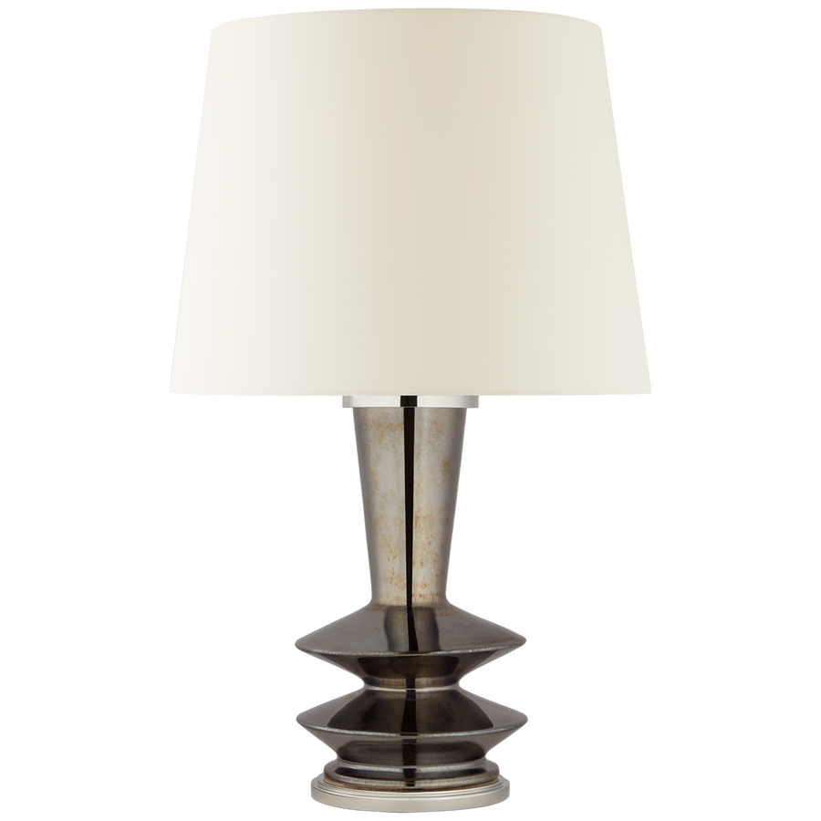 Westport Medium Table Lamp-Visual Comfort-VISUAL-CS 3646BKP-L-Table LampsBlack Pearl-Silver-1-France and Son