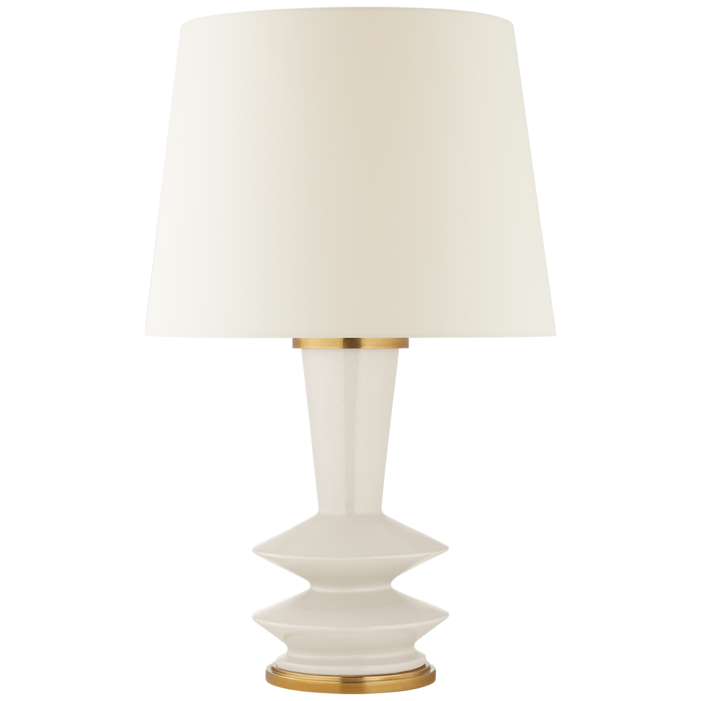 Westport Medium Table Lamp-Visual Comfort-VISUAL-CS 3646IVO-L-Table LampsIvory-Brass-2-France and Son