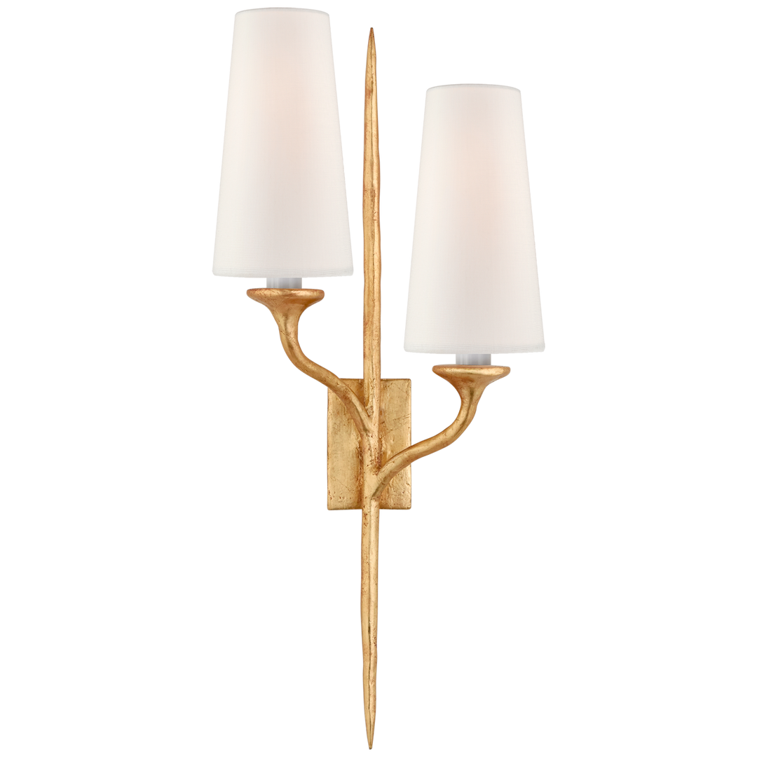 Ilyana Sconce-Visual Comfort-VISUAL-JN 2076AGL-L-Wall LightingDouble-Antique Gold Leaf-3-France and Son
