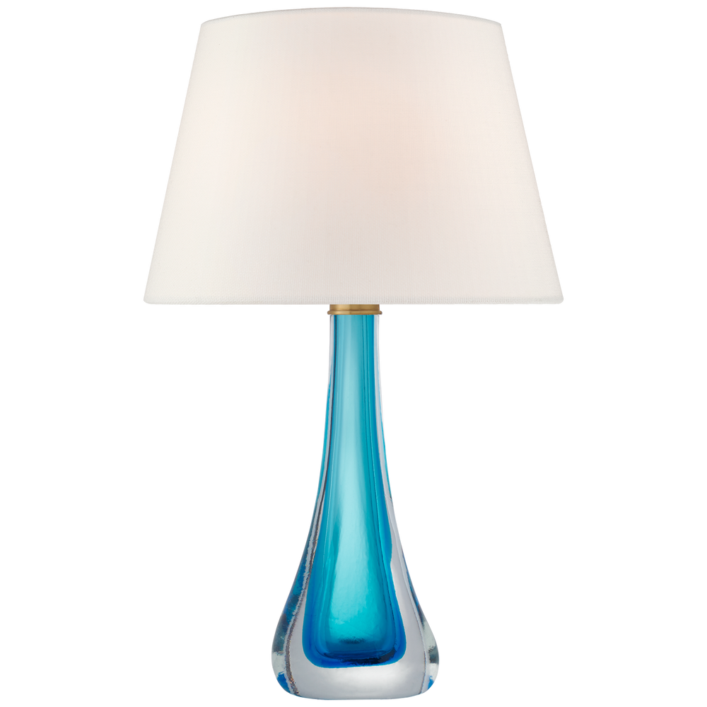 Chrusty Large Table Lamp-Visual Comfort-VISUAL-JN 3711CEB-L-Table LampsCerulean Blue Glass-2-France and Son