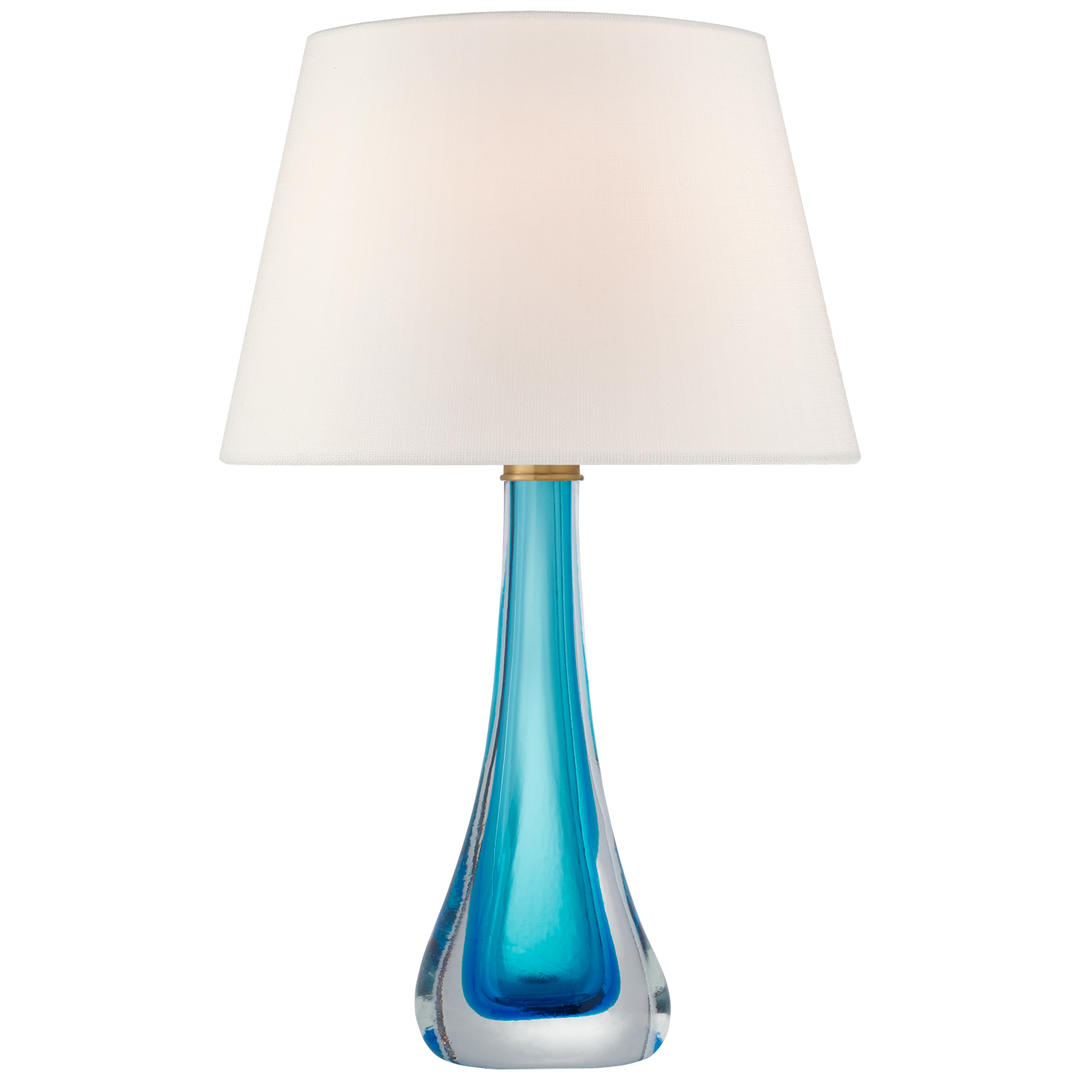 Chrusty Large Table Lamp-Visual Comfort-VISUAL-JN 3711CEB-L-Table LampsCerulean Blue Glass-2-France and Son