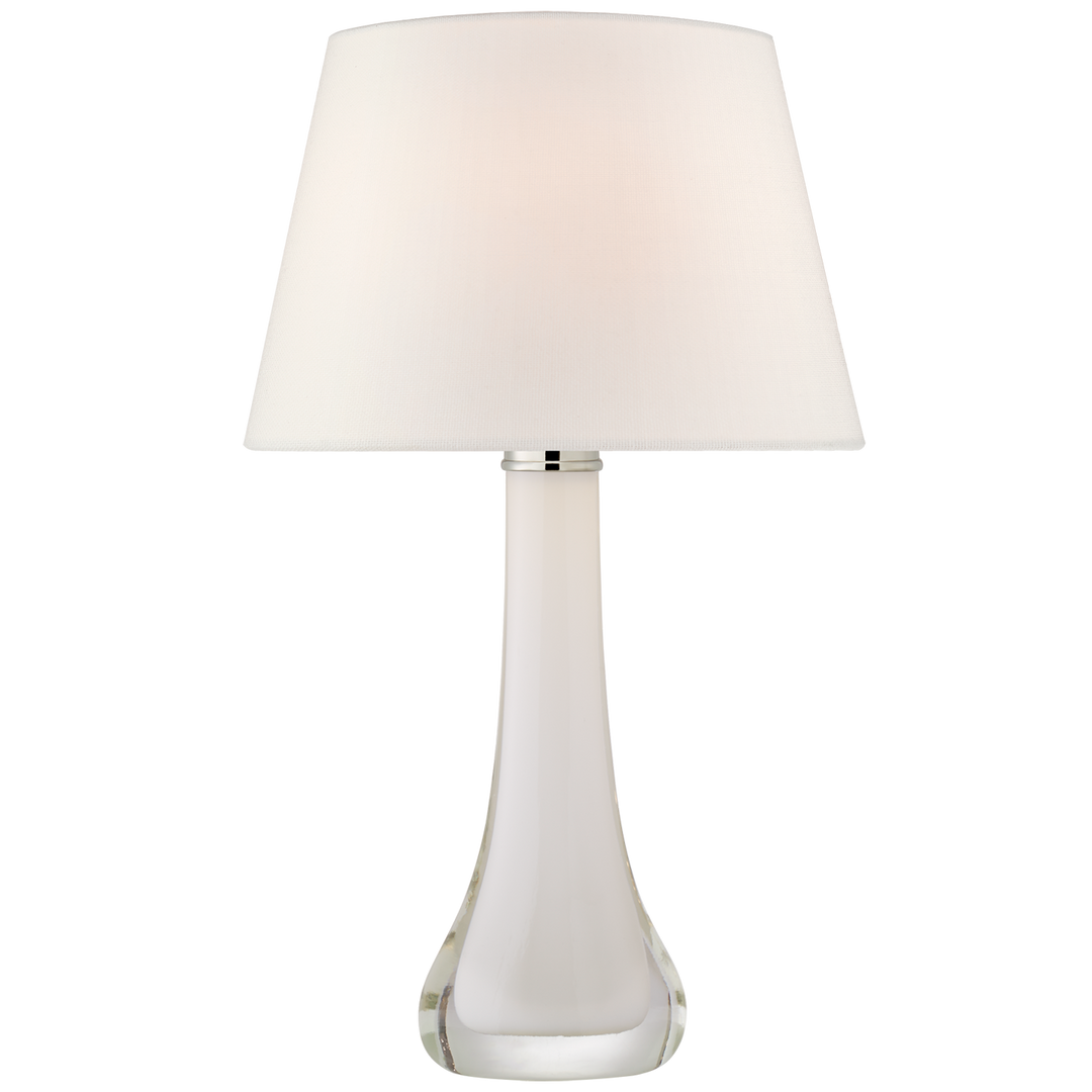 Chrusty Large Table Lamp-Visual Comfort-VISUAL-JN 3711WHT-L-Table LampsWhite Glass-4-France and Son