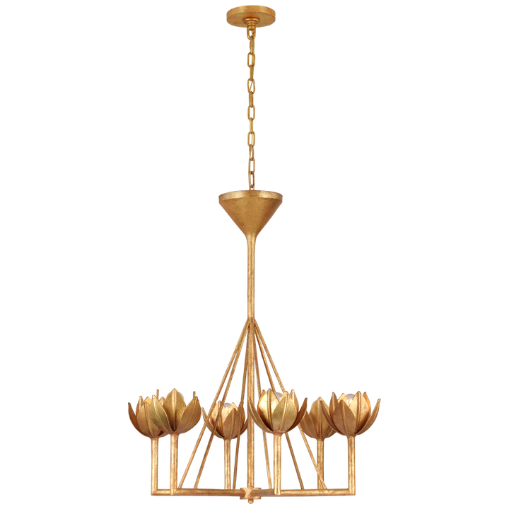 Astor Chandelier-Visual Comfort-VISUAL-JN 5003AGL-ChandeliersSmall-Single Tier-Antique Gold Leaf-1-France and Son