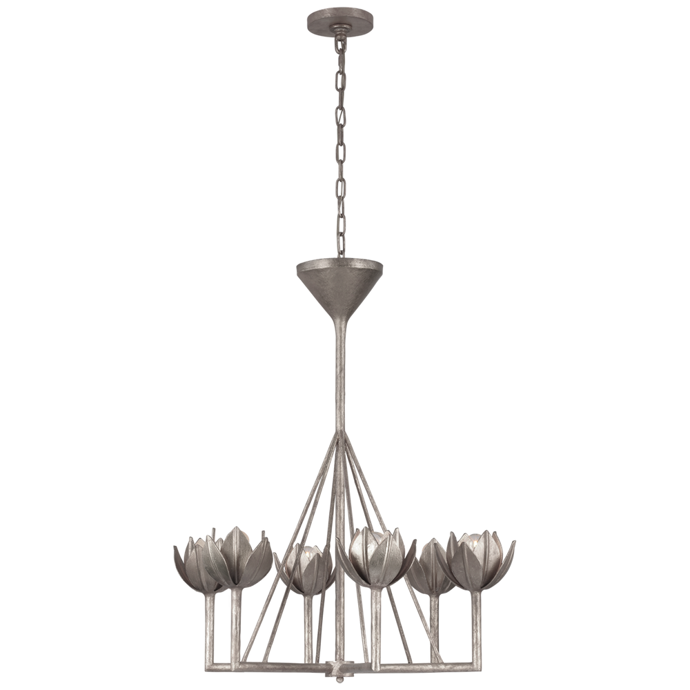 Astor Chandelier-Visual Comfort-VISUAL-JN 5003BSL-ChandeliersSmall-Single Tier-Burnished Silver Leaf-2-France and Son