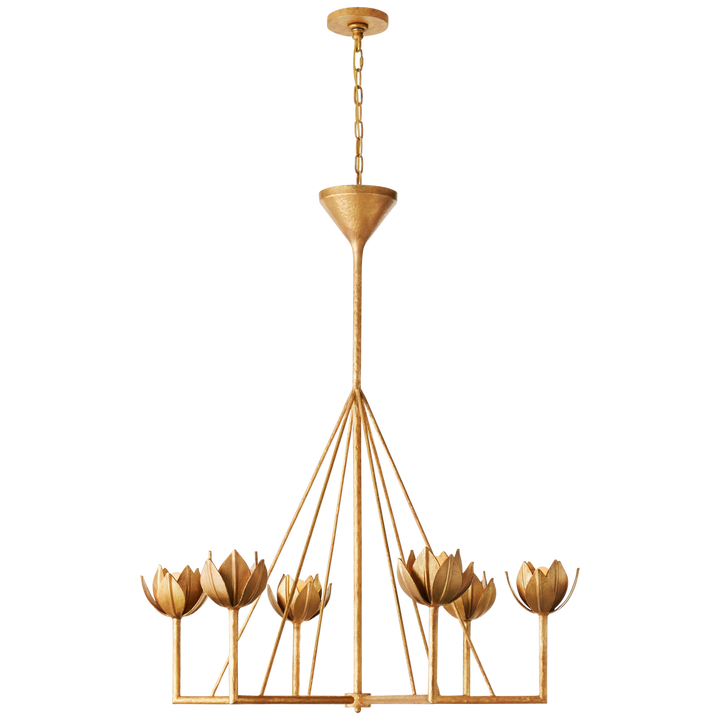 Astor Chandelier-Visual Comfort-VISUAL-JN 5005AGL-ChandeliersMedium-Two Tier-Antique Gold Leaf-4-France and Son