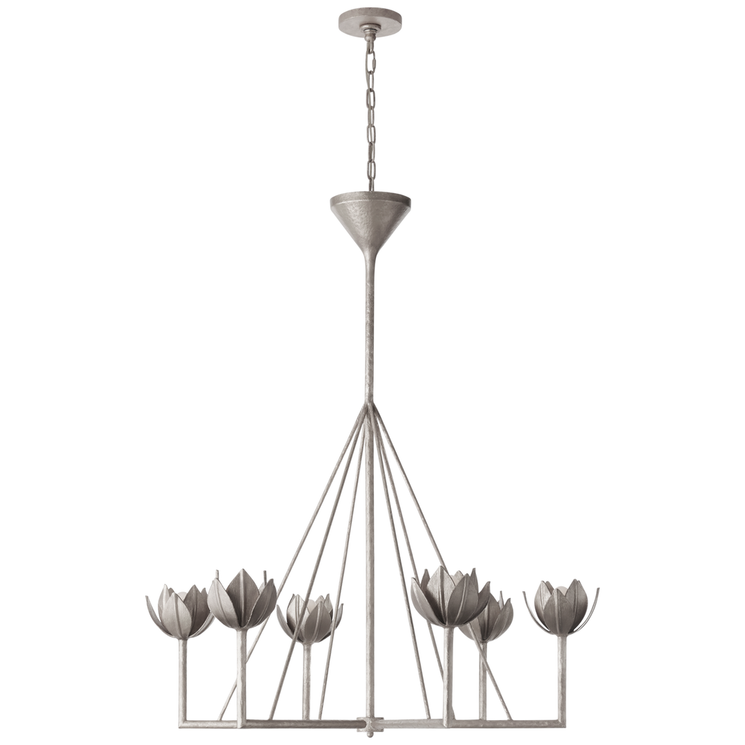 Astor Chandelier-Visual Comfort-VISUAL-JN 5005BSL-ChandeliersMedium-Two Tier-Burnished Silver Leaf-5-France and Son