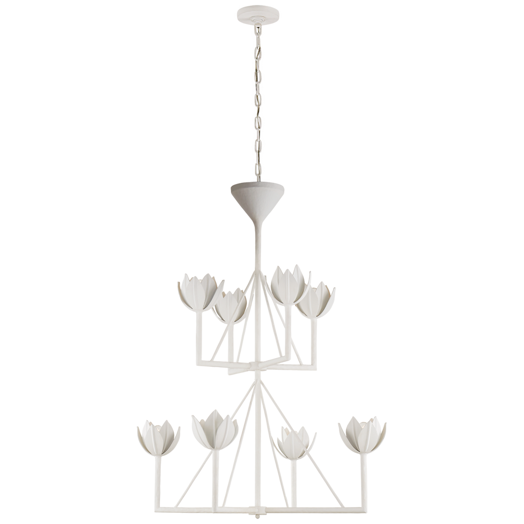 Astor Chandelier-Visual Comfort-VISUAL-JN 5004PW-ChandeliersLarge-Single Tier-Plaster White-9-France and Son