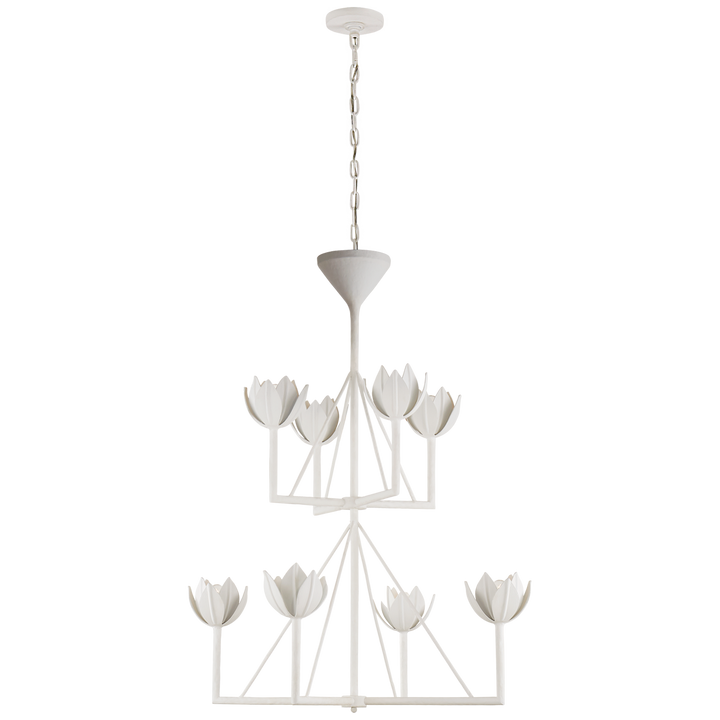 Astor Chandelier-Visual Comfort-VISUAL-JN 5004PW-ChandeliersLarge-Single Tier-Plaster White-9-France and Son