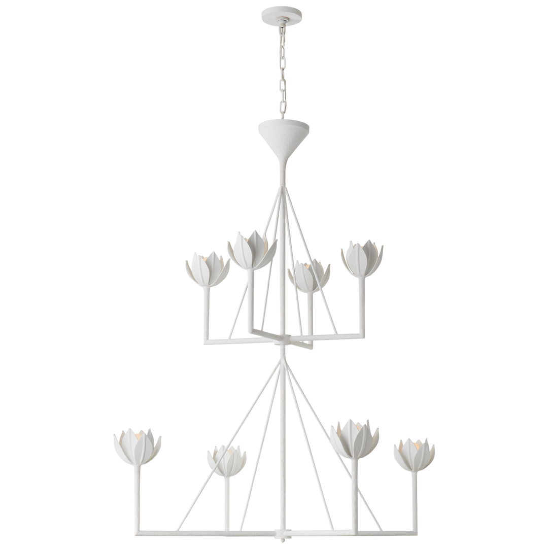Astor Chandelier-Visual Comfort-VISUAL-JN 5006PW-ChandeliersLarge-Two Tier-Plaster White-12-France and Son