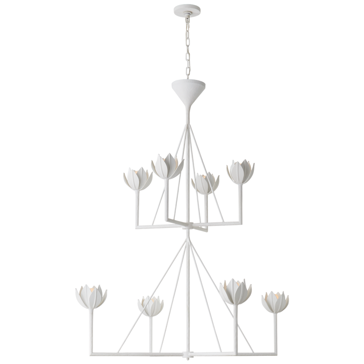 Astor Chandelier-Visual Comfort-VISUAL-JN 5006PW-ChandeliersLarge-Two Tier-Plaster White-12-France and Son