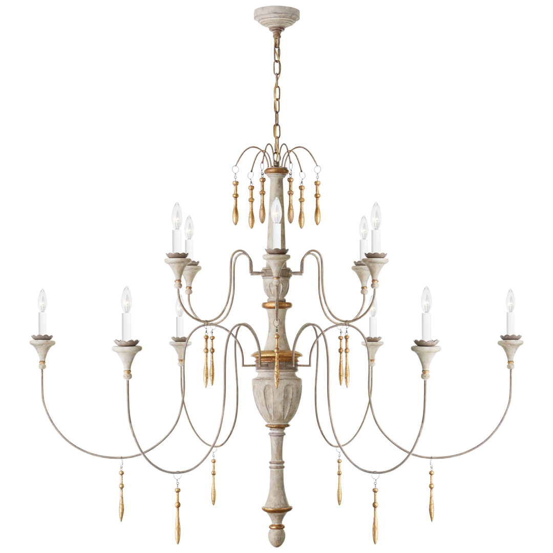 Forged Large Chandelier-Visual Comfort-VISUAL-JN 5014VW-Chandeliers-1-France and Son