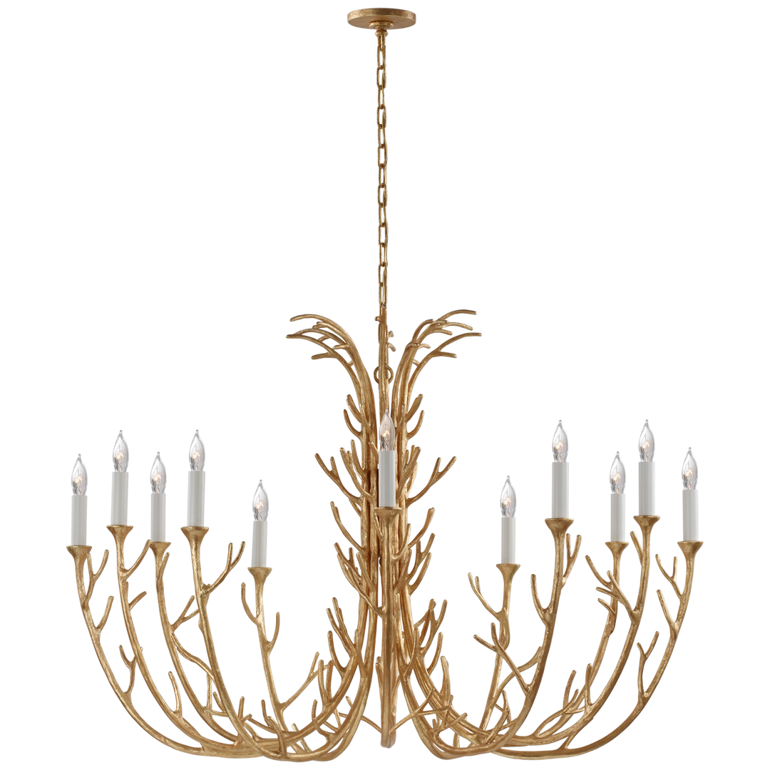 Safa Grande Chandelier-Visual Comfort-VISUAL-JN 5080AGL-ChandeliersAntique Gold Leaf-1-France and Son