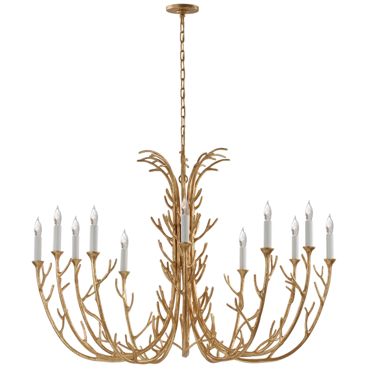 Safa Grande Chandelier-Visual Comfort-VISUAL-JN 5080AGL-ChandeliersAntique Gold Leaf-1-France and Son