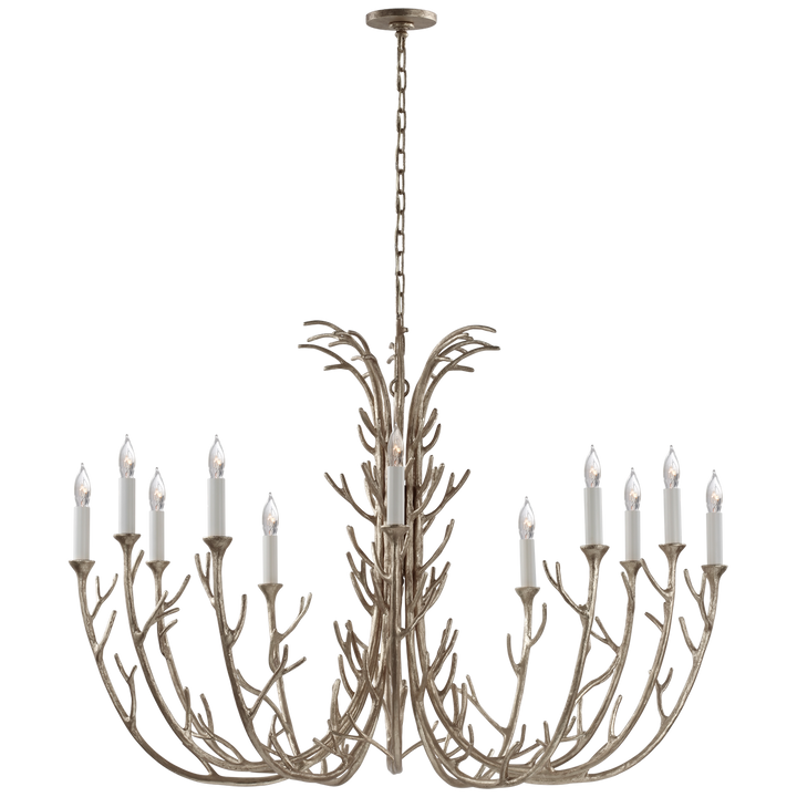 Safa Grande Chandelier-Visual Comfort-VISUAL-JN 5080BSL-ChandeliersBurnished Silver Leaf-2-France and Son