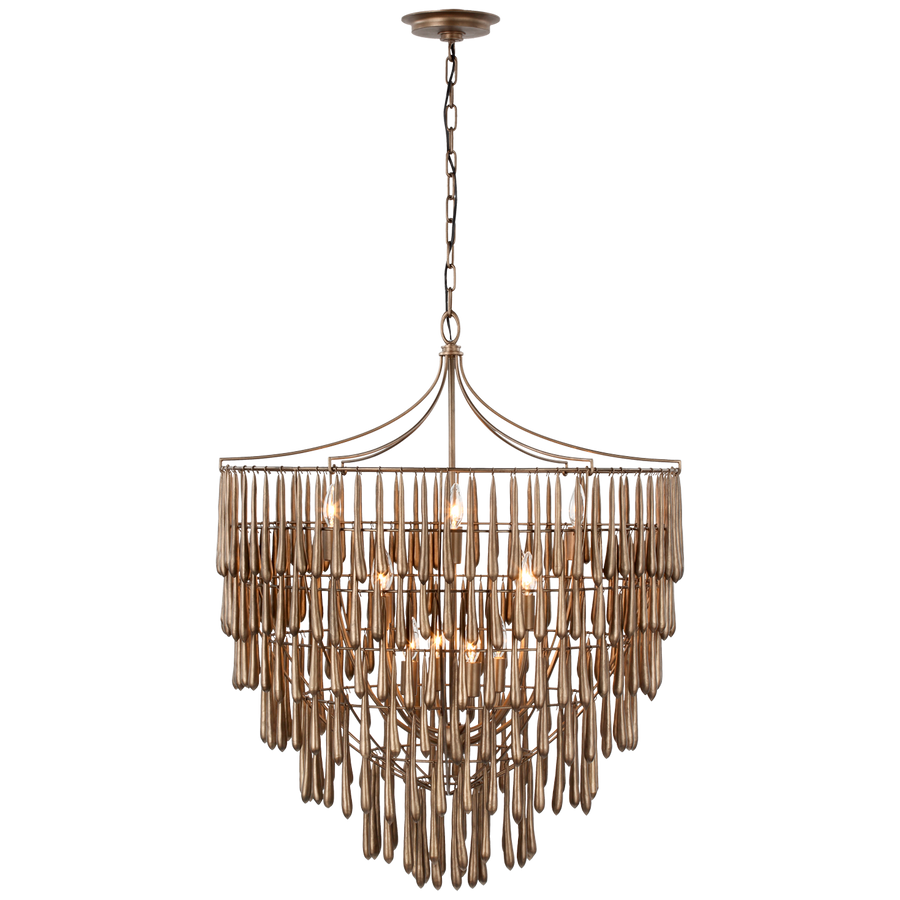 Vacan Large Chandelier-Visual Comfort-VISUAL-JN 5132ABL-ChandeliersAntique Bronze Leaf-1-France and Son