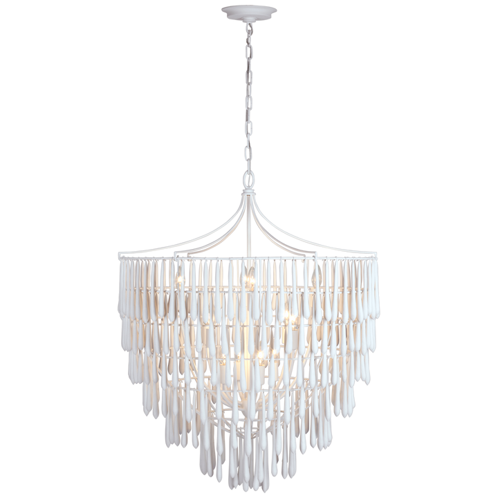 Vacan Large Chandelier-Visual Comfort-VISUAL-JN 5132PW-ChandeliersPlaster White-3-France and Son