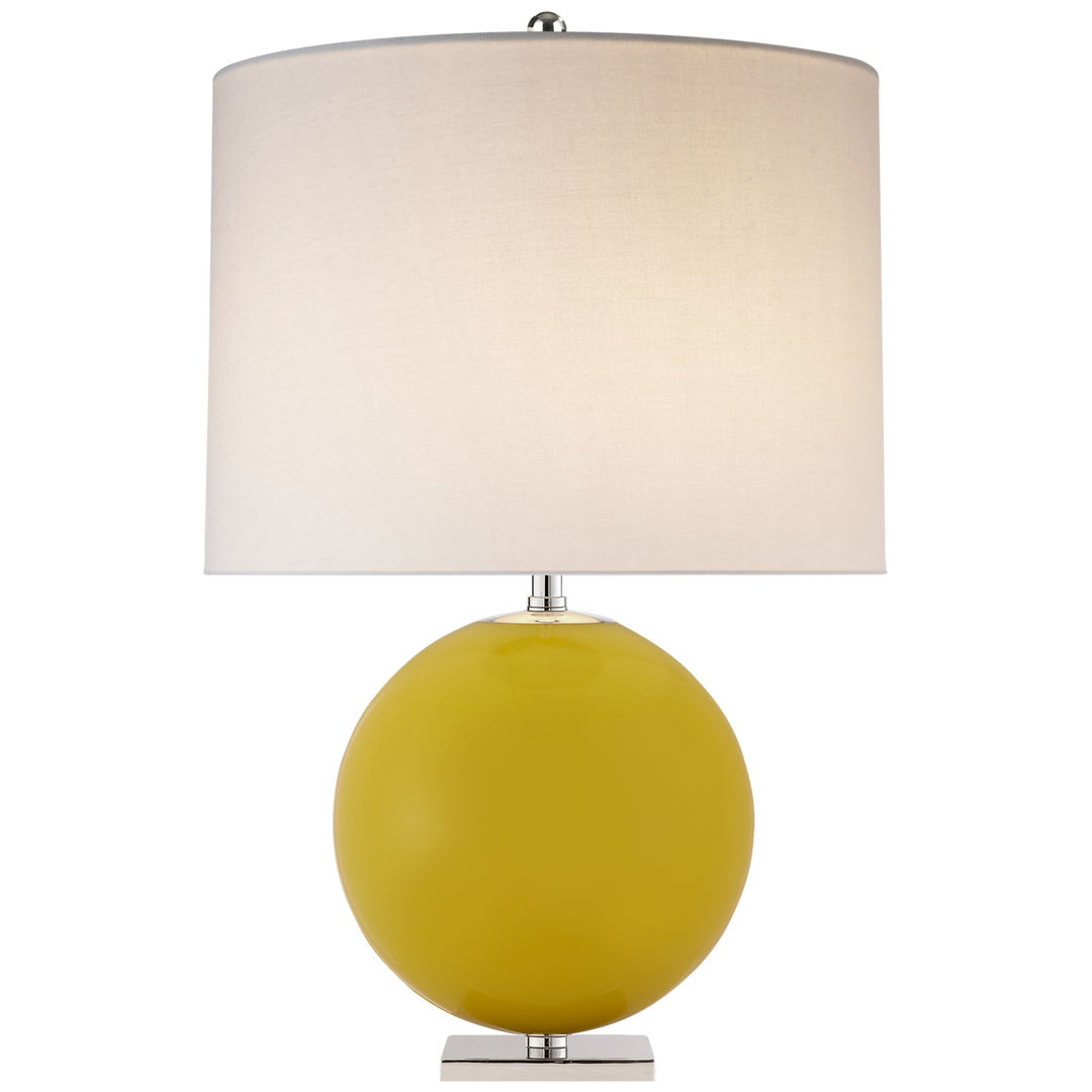 Eclipse Table Lamp-Visual Comfort-VISUAL-KS 3014YL-L-Table LampsYellow-Cream Linen-6-France and Son