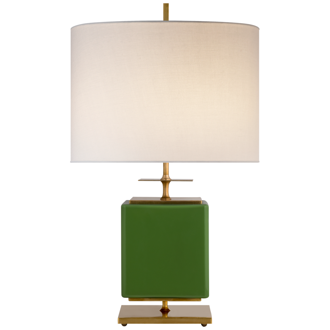 Bryson Table Lamp-Visual Comfort-VISUAL-KS 3043GRN-L-Table LampsSmall-Green-Cream-1-France and Son