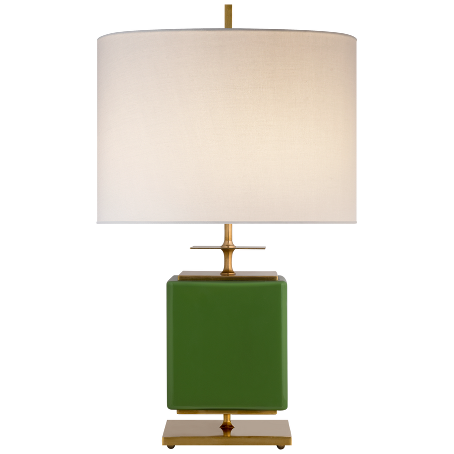 Bryson Table Lamp-Visual Comfort-VISUAL-KS 3043GRN-L-Table LampsSmall-Green-Cream-1-France and Son