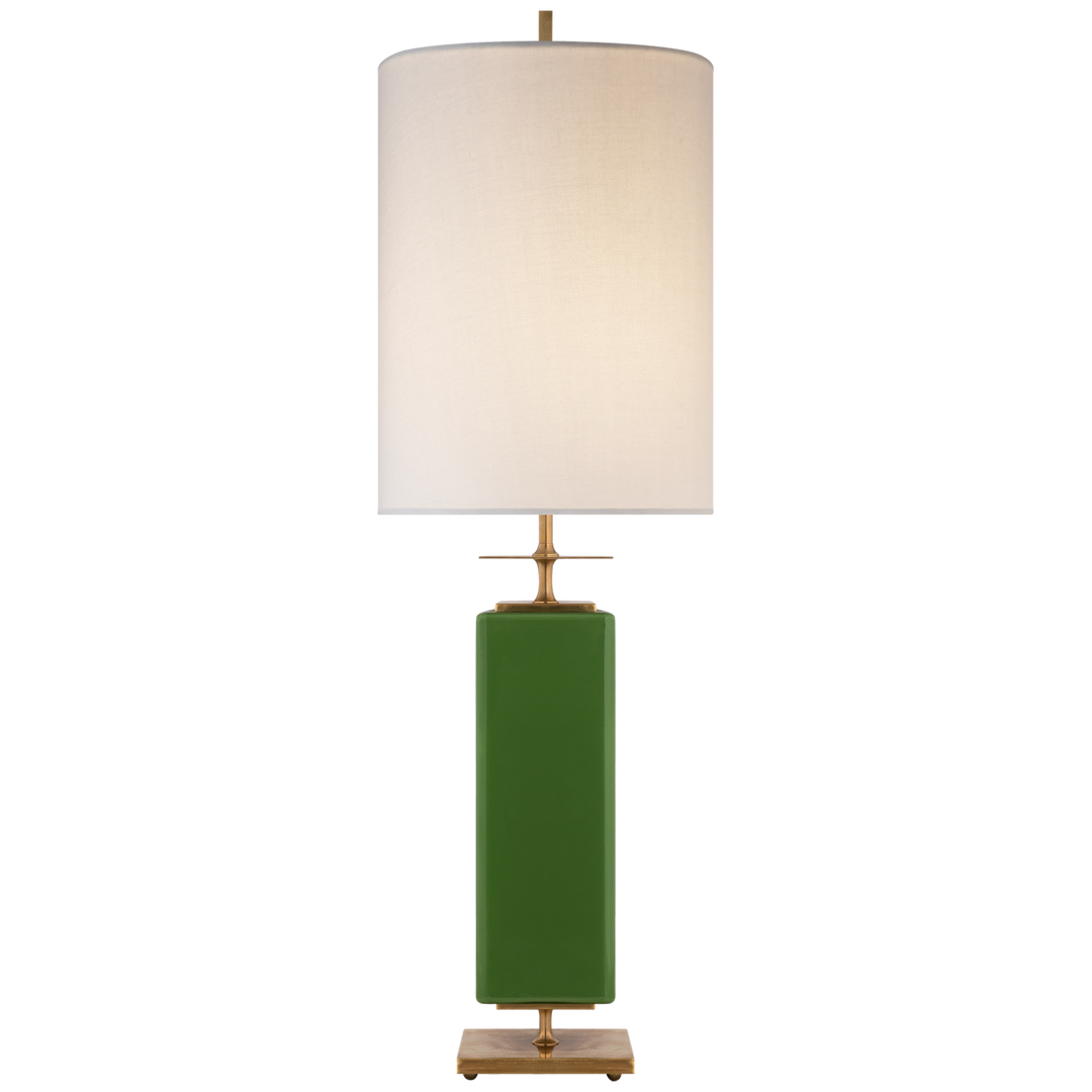 Bryson Table Lamp-Visual Comfort-VISUAL-KS 3044GRN-L-Table LampsTall-Green-Cream-5-France and Son