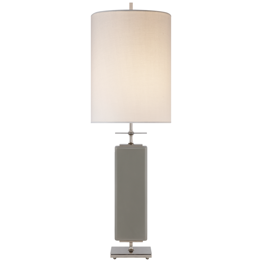 Bryson Table Lamp-Visual Comfort-VISUAL-KS 3044GRY-L-Table LampsTall-Grey-Cream-6-France and Son