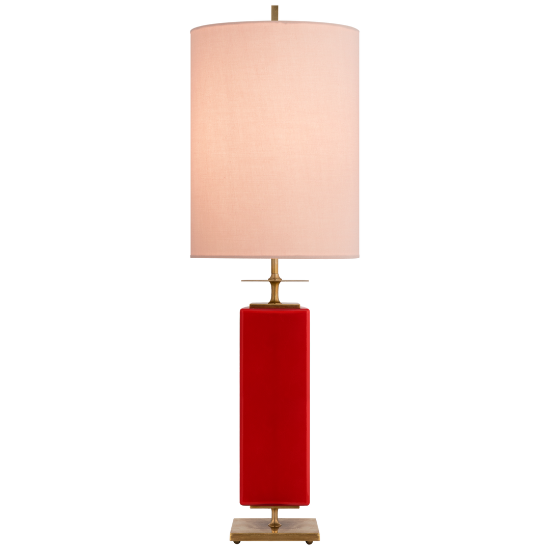 Bryson Table Lamp-Visual Comfort-VISUAL-KS 3044MSH-PK-Table LampsTall-Maraschino-Pink-7-France and Son