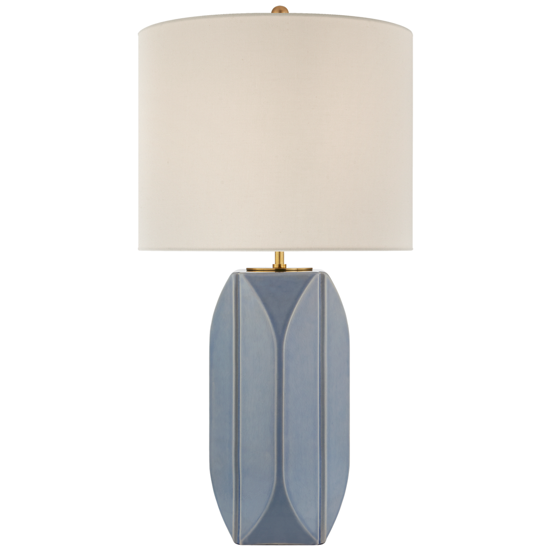 Carla Medium Table Lamp-Visual Comfort-VISUAL-KS 3630PBC-L-Table LampsPolar Blue Crackle-4-France and Son