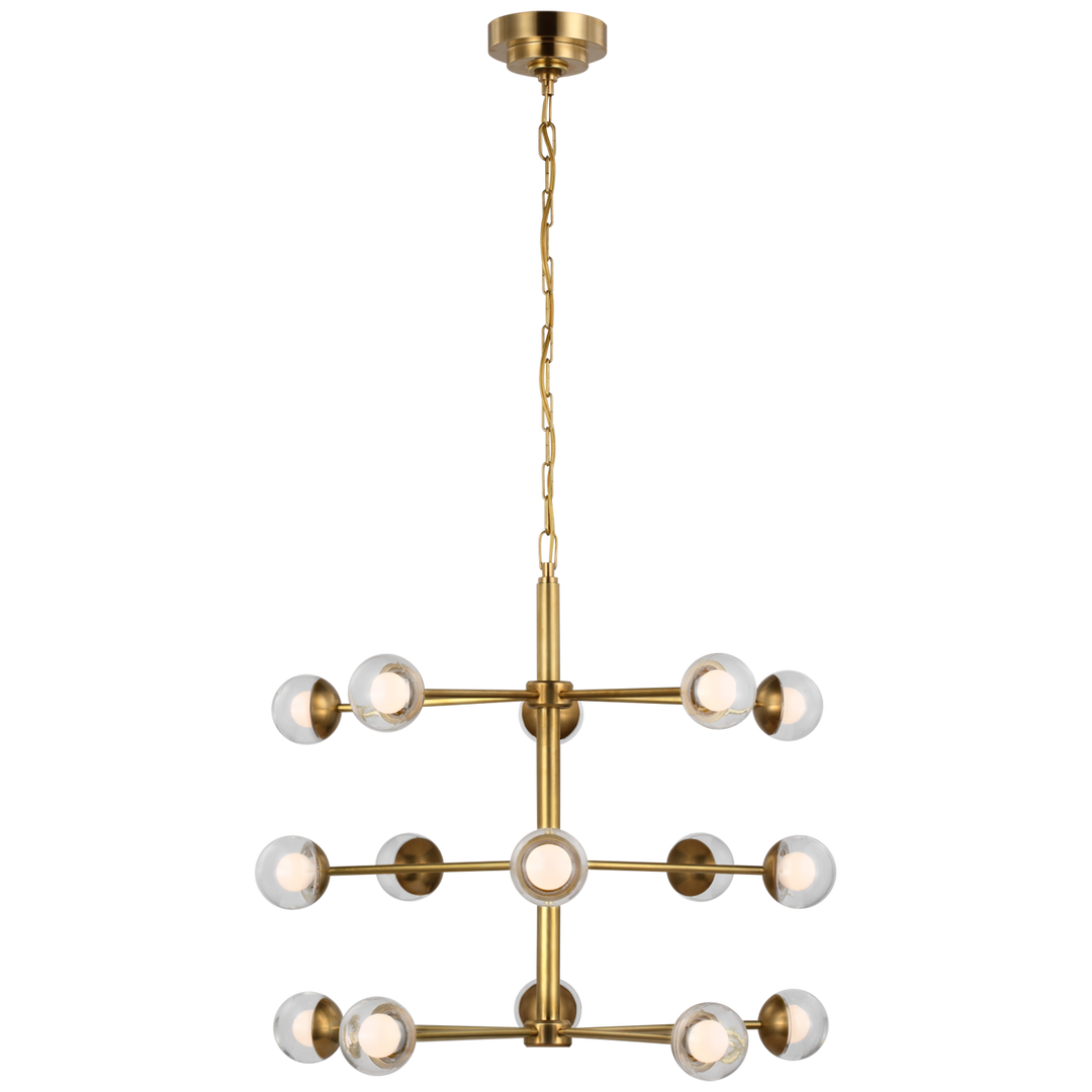 Alden Barrel Chandelier-Visual Comfort-VISUAL-KS 5230SB-CG-ChandeliersSmall-Soft Brass-2-France and Son