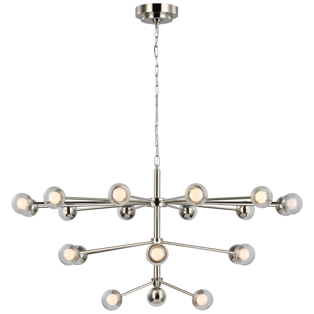 Alden Barrel Chandelier-Visual Comfort-VISUAL-KS 5235PN-CG-ChandeliersLarge-Polished Nickel-3-France and Son