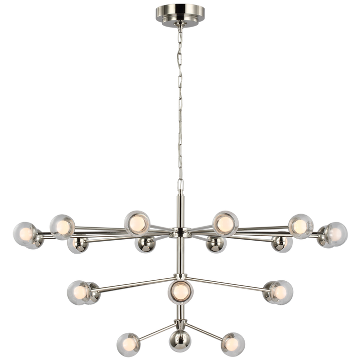 Alden Barrel Chandelier-Visual Comfort-VISUAL-KS 5235PN-CG-ChandeliersLarge-Polished Nickel-3-France and Son