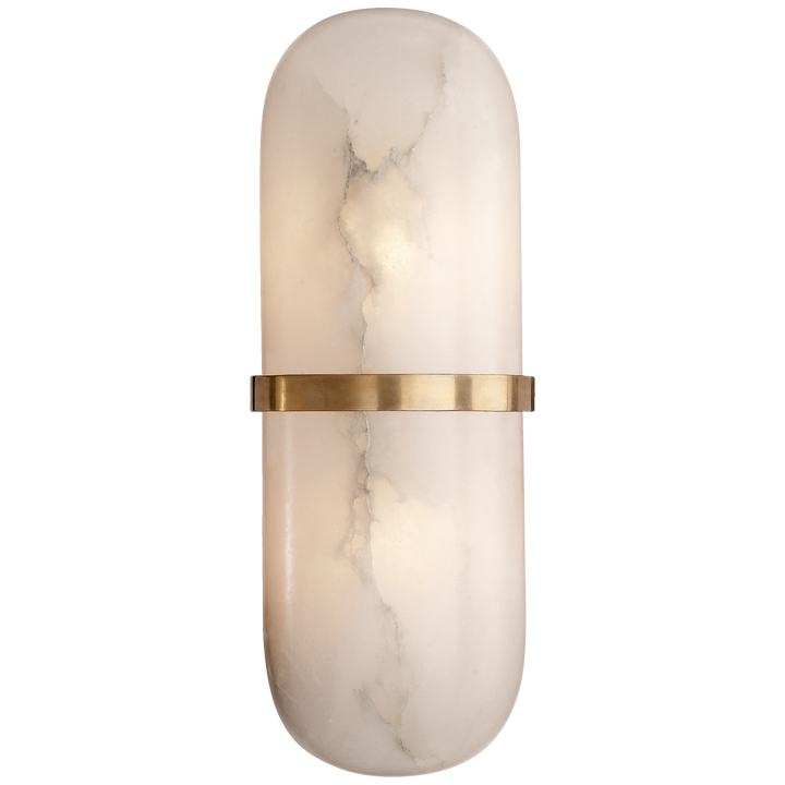 Margarett Pill Form Sconce-Visual Comfort-VISUAL-KW 2012AB-ALB-Wall LightingAntique-Burnished Brass-1-France and Son
