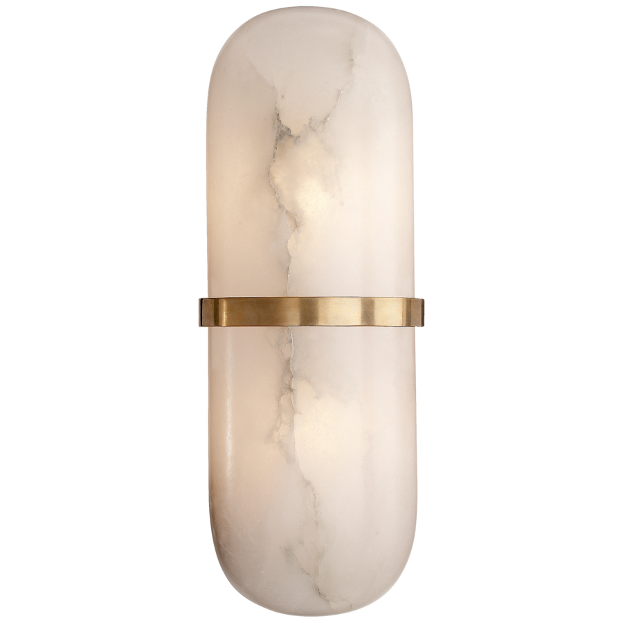 Margarett Pill Form Sconce-Visual Comfort-VISUAL-KW 2012AB-ALB-Wall LightingAntique-Burnished Brass-1-France and Son