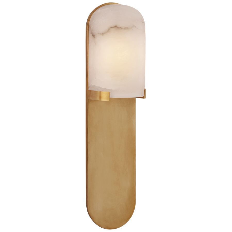 Margarett Medium Elongated Pill Sconce-Visual Comfort-VISUAL-KW 2014AB-ALB-Wall LightingAntique-Burnished Brass-1-France and Son
