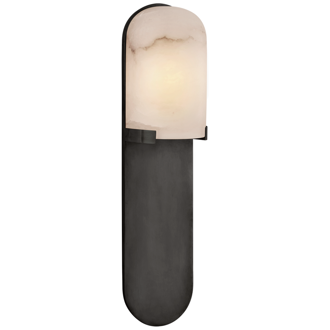 Margarett Medium Elongated Pill Sconce-Visual Comfort-VISUAL-KW 2014BZ-ALB-Wall LightingBronze-2-France and Son