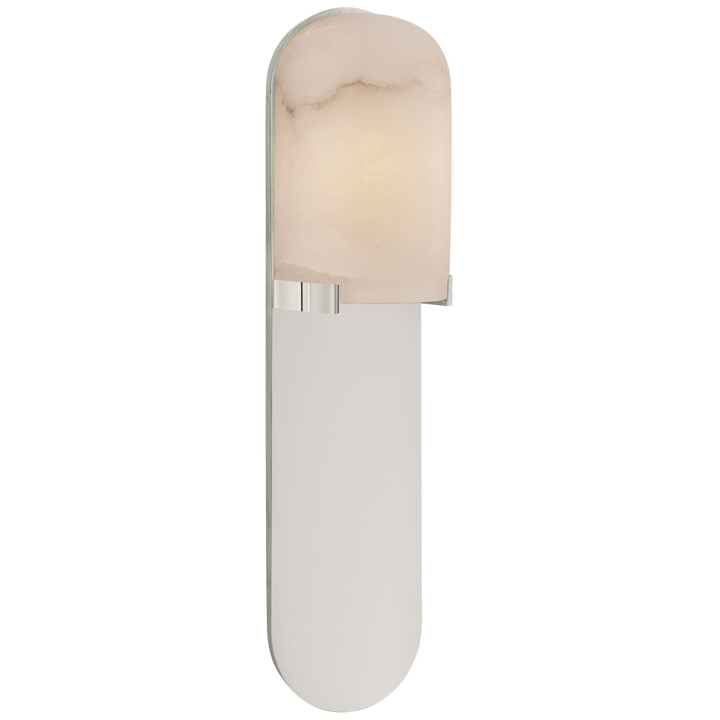 Margarett Medium Elongated Pill Sconce-Visual Comfort-VISUAL-KW 2014PN-ALB-Wall LightingPolished Nickel-3-France and Son