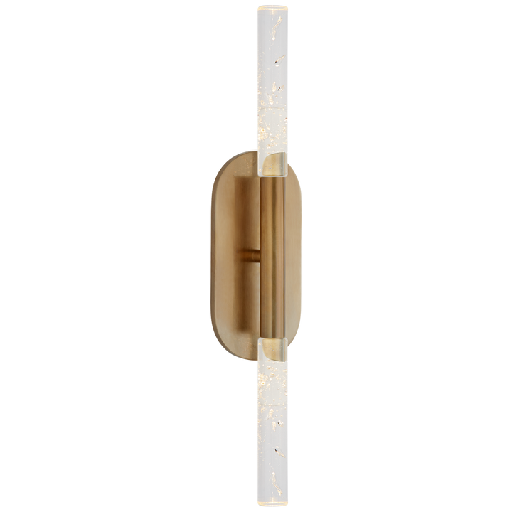 Rosalinda Medium Vanity Sconce-Visual Comfort-VISUAL-KW 2282AB-SG-Bathroom LightingAntique-Burnished Brass-Seed Glass-2-France and Son