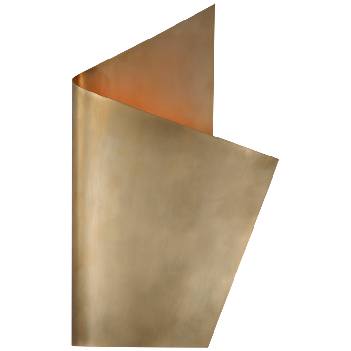 Pilla Right Wrapped Sconce-Visual Comfort-VISUAL-KW 2633AB-Wall LightingAntique-Burnished Brass-2-France and Son