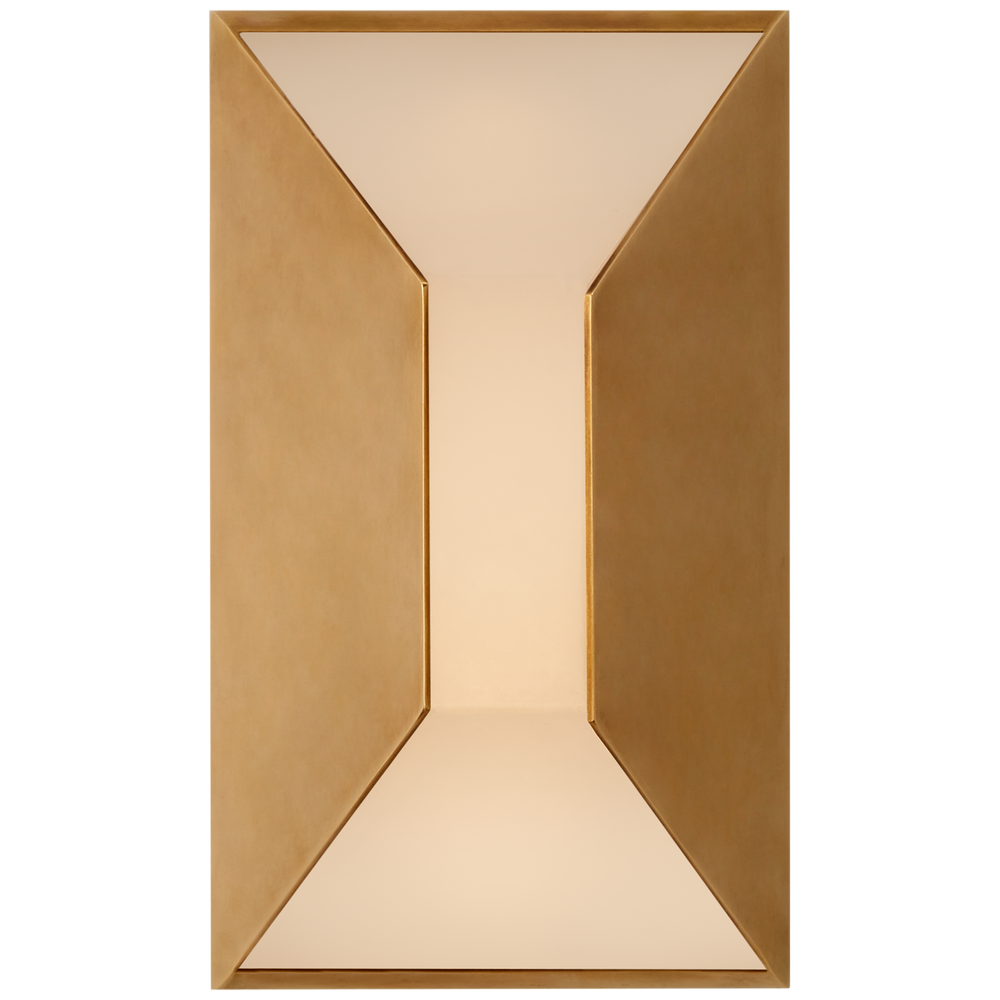 Star Small Sconce-Visual Comfort-VISUAL-KW 2720AB-FG-Wall LightingAntique-Burnished Brass with Frosted Glass-2-France and Son