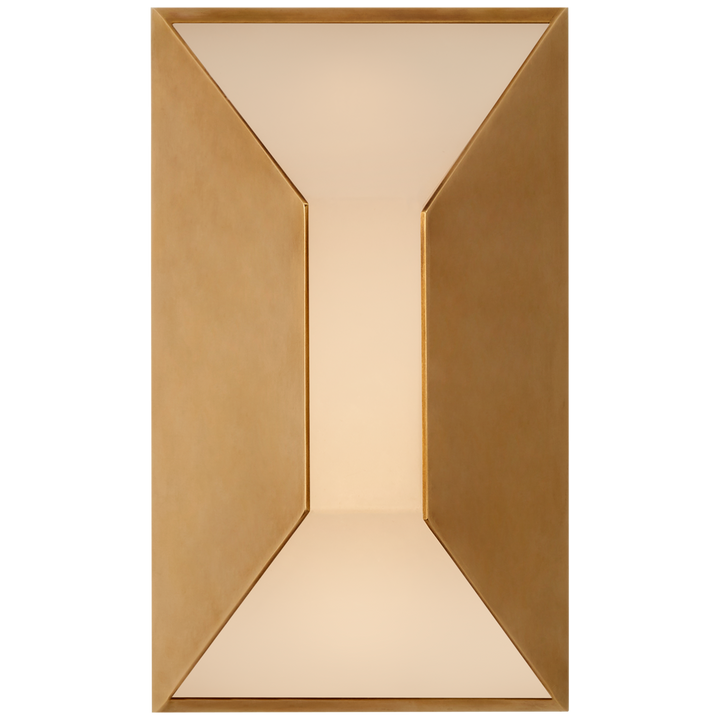 Star Small Sconce-Visual Comfort-VISUAL-KW 2720AB-FG-Wall LightingAntique-Burnished Brass with Frosted Glass-2-France and Son