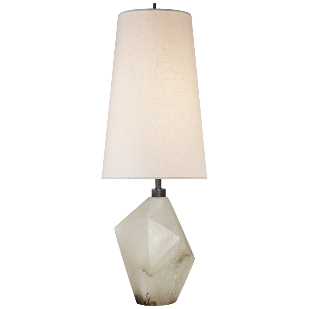 Harrison Accent Table Lamp-Visual Comfort-VISUAL-KW 3012ALB-L-Table LampsAlabaster-Linen-2-France and Son