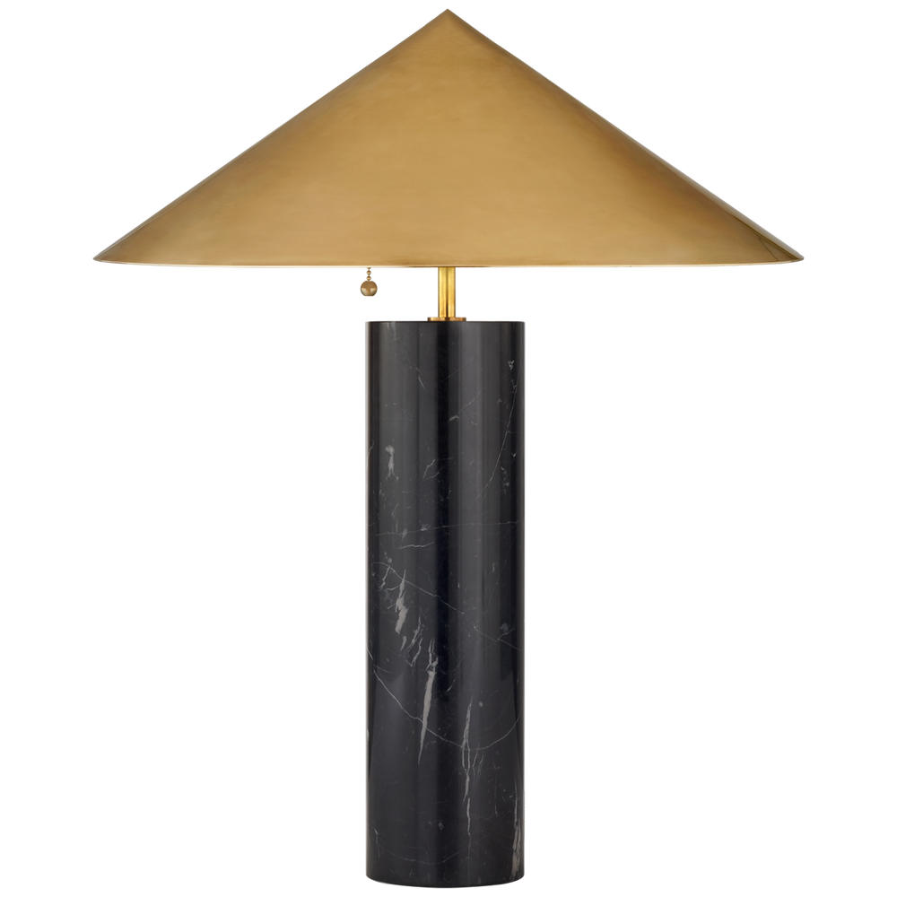 Monita Medium Table Lamp-Visual Comfort-VISUAL-KW 3047BM-AB-Table LampsBlack Marble-2-France and Son