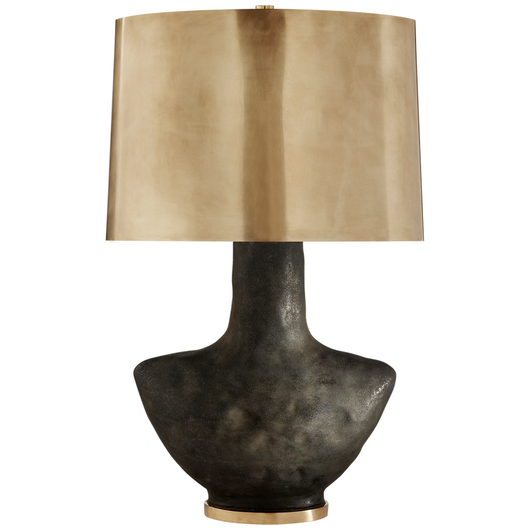 Artem Small Table Lamp-Visual Comfort-VISUAL-KW 3612SBM-AB-Table LampsStained Black Metallic-Antique Brass-4-France and Son