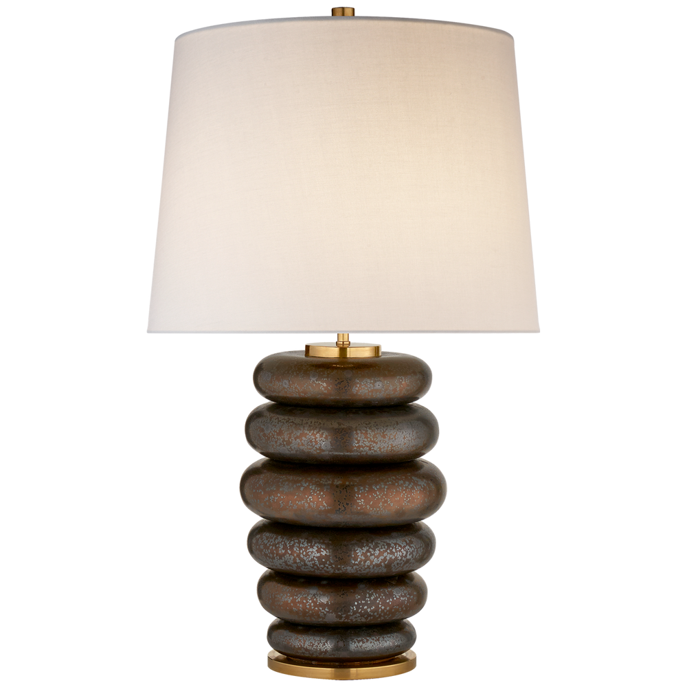 Pilla Stacked Table Lamp-Visual Comfort-VISUAL-KW 3619CBZ-L-Table LampsCrystal Bronze-2-France and Son