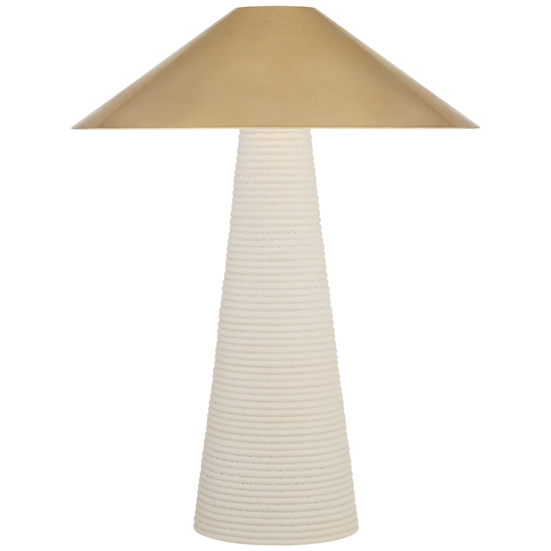 Melinda Table Lamp-Visual Comfort-VISUAL-KW 3660PRW-AB-Table LampsSmall-Porous White Porcelain-2-France and Son