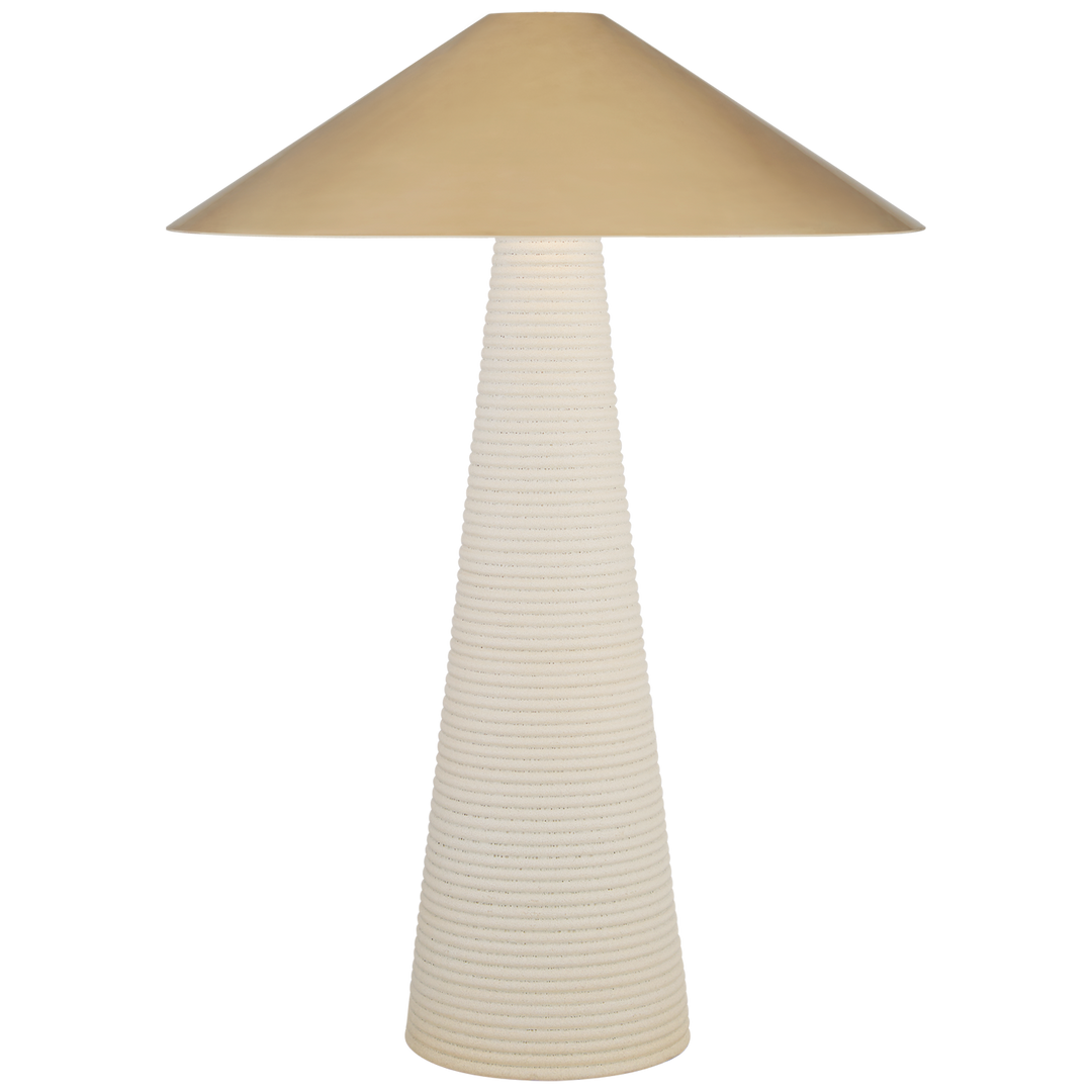 Melinda Table Lamp-Visual Comfort-VISUAL-KW 3661PRW-AB-Table LampsLarge-Porous White Porcelain-4-France and Son